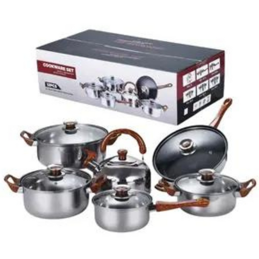 Set de 12 Piezas de Ollas y Sartenes